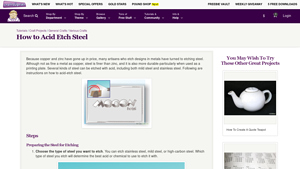 Craftsuprint - Etching Steel Solutions
