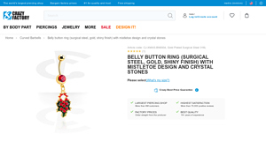Crazy Factory - Mistletoe Belly Button Ring