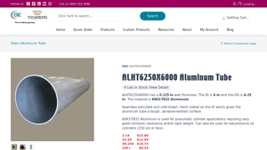 CRConline - 6063-T832 Aluminum Tube