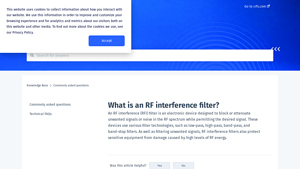 CRFS - RF Interference Filters