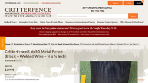 Critterfence® - 6x50 Metal Fence