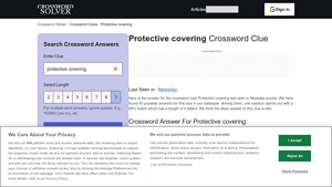 Crossword Solver - Protective Covering