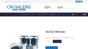 Crowlers and More - 12oz Tier 2 Brite Cans