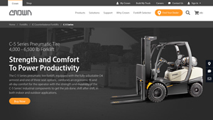 Crown - C-5 Internal Combustion Pneumatic Tire Forklift
