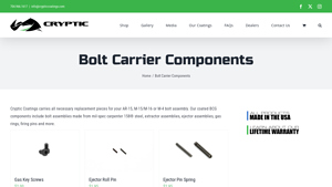 Cryptic Coatings - Bolt Carrier Components