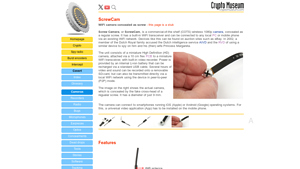 Cryptomuseum - ScrewCam 1080p Wireless Camera