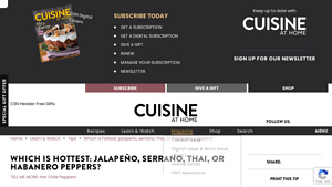 Cuisine at Home - Chili Pepper Varieties