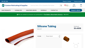 Custom Fabricate - Silicone Tubing