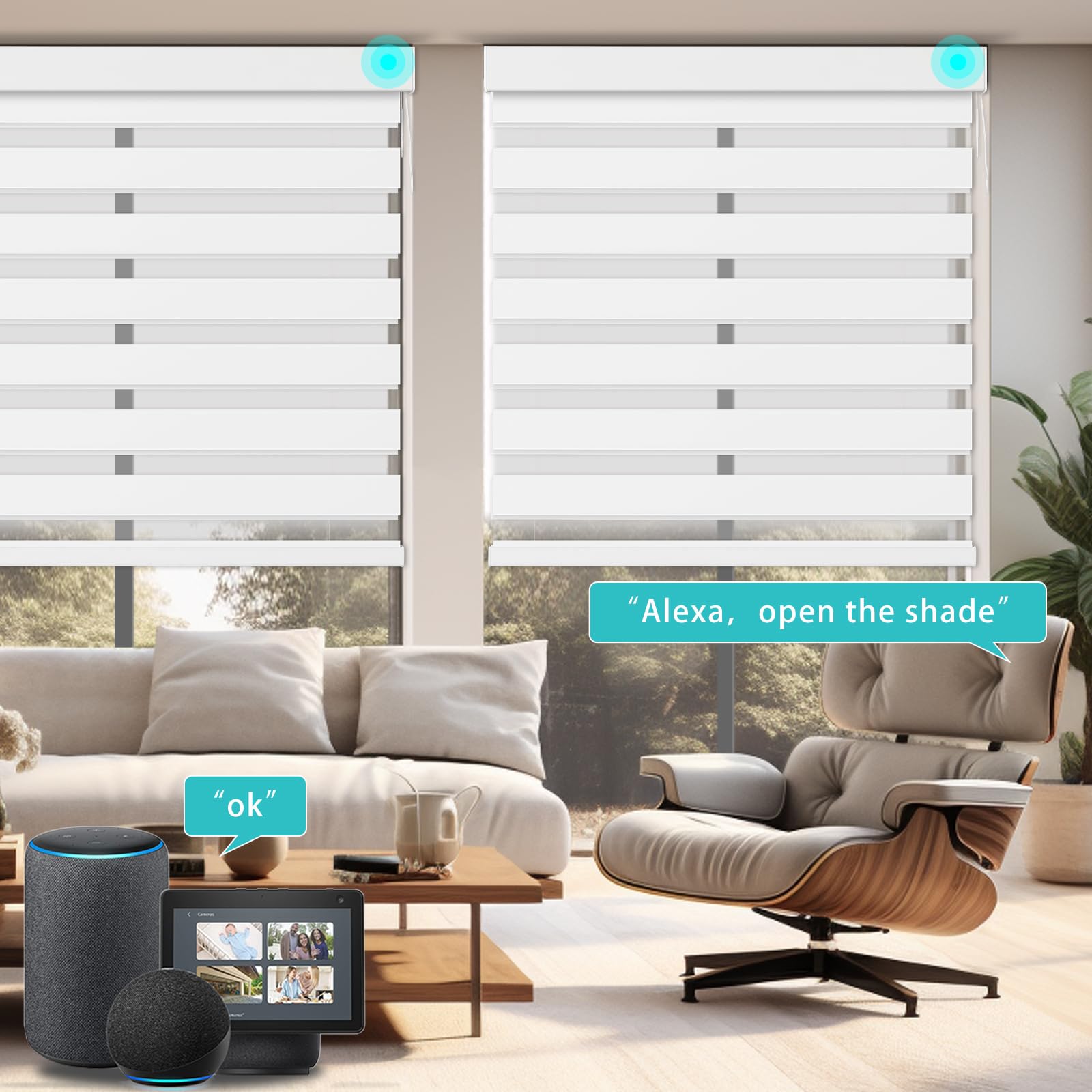 An application scenario or product detail of customized zebra blinds with motor - Image 21