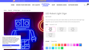 CUSTOM NEON® - LED Robot Light Sign