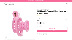 Cutesissy - 2024 Double Funnels Fishnet Inverted Chastity Cage