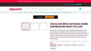Daki.Market - Miku Hatsune Dakimakura Body Pillow