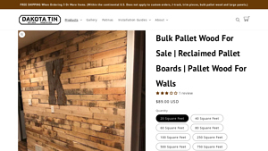 Dakota Tin - Bulk Pallet Wood for Sale