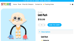 Dandy's World - Goob Plush