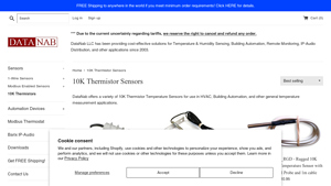 DataNab - 10K Type-2 Thermistor Temperature Sensor