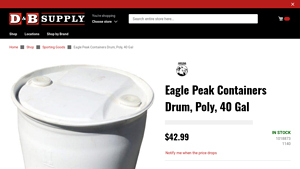 Eagle Peak - 40 Gallon Poly Drum