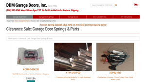 DDM Garage Doors - Clearance Sale on Springs & Parts