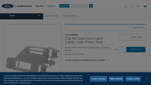 Ford - Clip Remote Door Latch Cable