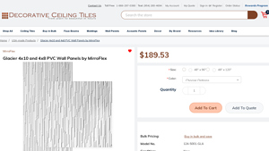MirroFlex - Glacier PVC Wall Panels