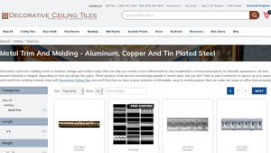 Decorative Ceiling Tiles - Metal Trim & Molding Options