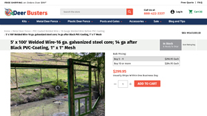 Deer Busters - 5' x 100' Welded Wire Fencing