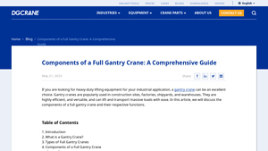 DG Crane - Gantry Cranes