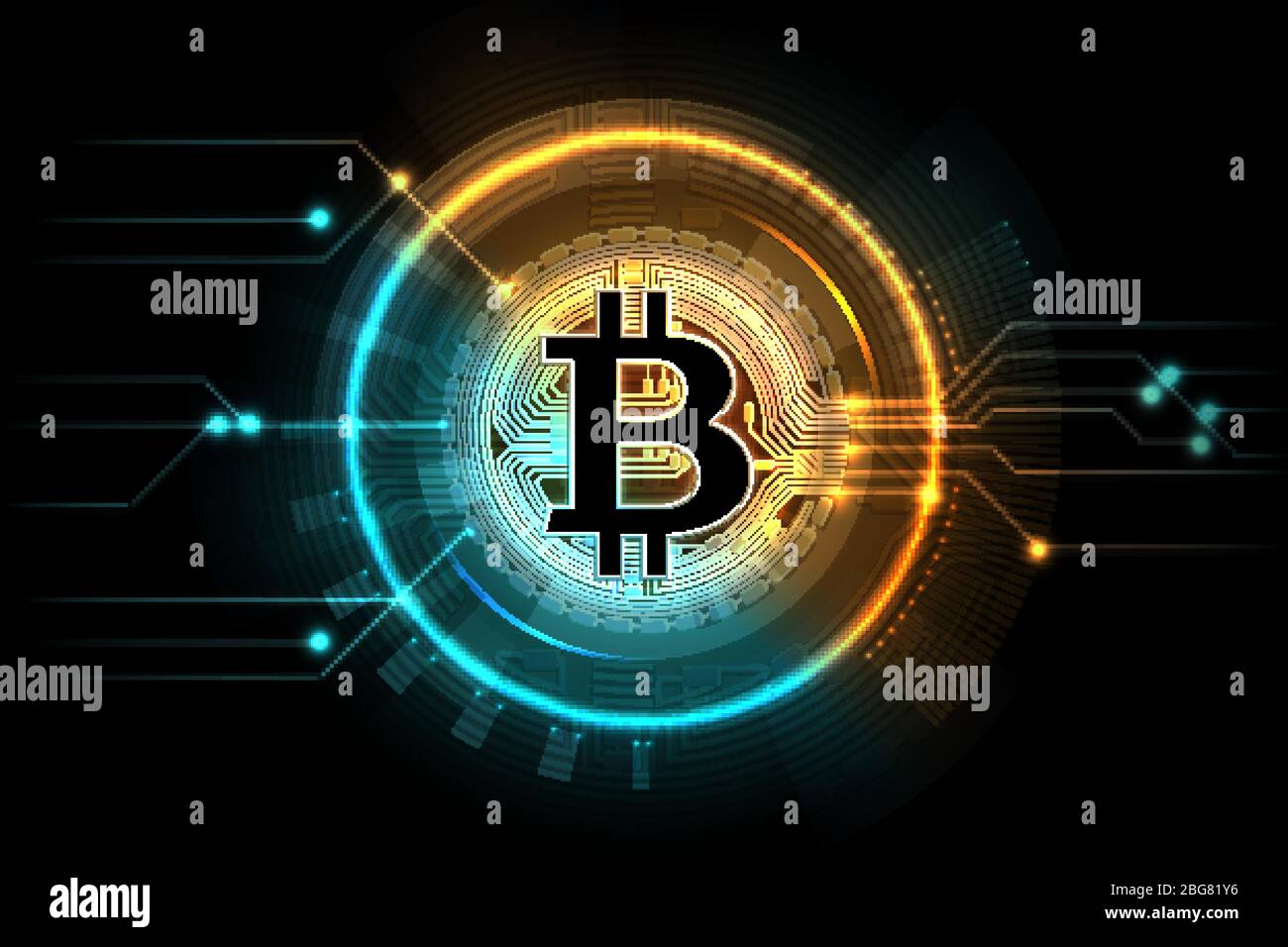 Featured image for dia crypto - Gold bitcoin. Mining business symbol ...
