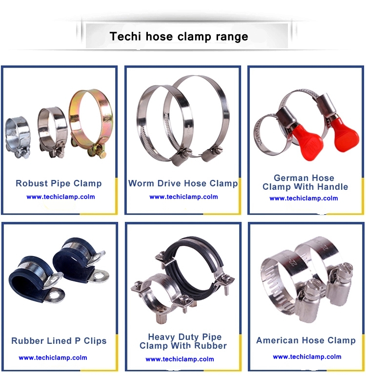 An application scenario or product detail of different types of hose clamps - Image 2
