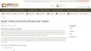 Direct Door Hardware - Common Types of Door Latches