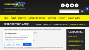 Direct Metals - Perforated Plastic