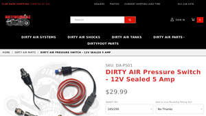 DIRTY AIR - Pressure Switch 12V Sealed 5 Amp