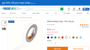 Discount School Supply - White Masking Tape