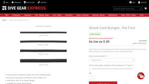 Dive Gear Express - Shock Cord Bungee