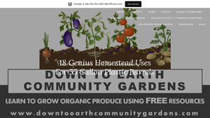 DowntoEarth Community Gardens - Food Grade 55 Gallon Plastic Barrels