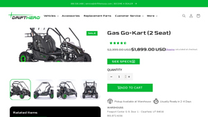 Drifter USA - 2-Seat Youth Gas Go-Kart