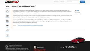 DSMFAQ - Eccentric Bolt