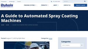 Dubois Equipment - Automated Spray Coating Machines