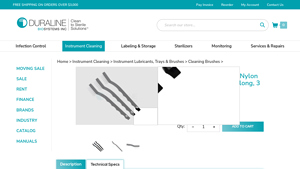 Duraline Systems - Nylon Instrument Cleaning Brush