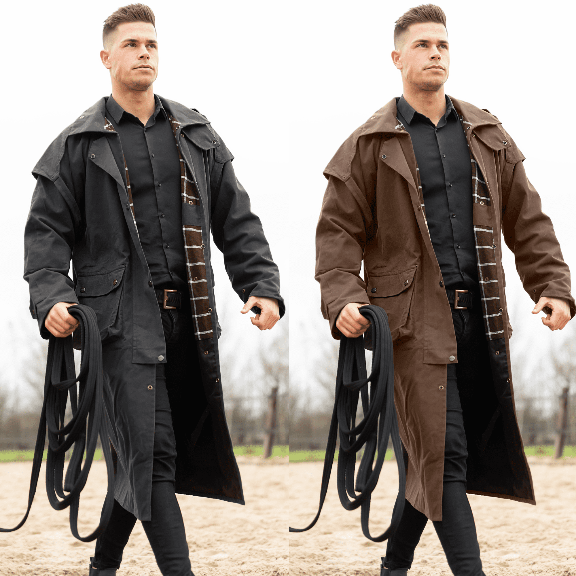 An application scenario or product detail of duster coat male - Image 7