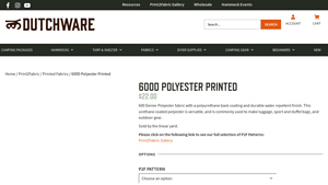 Dutchware Gear - 600D Polyester Printed Fabric
