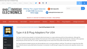 DVDOverseas - Type A & B Plug Adapters