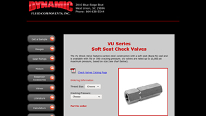Dynamic Fluid Components - VU Soft Seat Check Valve