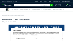 e-Rigging - Aircraft Cable & Steel Cable Solutions