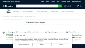 e-Rigging - Premium Stainless Hinges