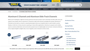 Eagle Aluminum - Aluminum C Channels & Slide Track Channels