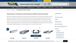 Eagle Aluminum - C Channels & Slide Track Channels