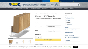 Eagle Aluminum - Millwork Flanged F Reveal Trim