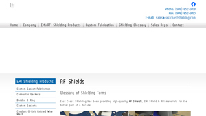 East Coast Shielding - EMI Shielding Products