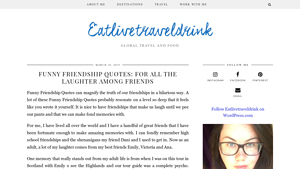Eat Live Travel Drink - Adventure Awaits