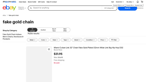 eBay - Fake Gold Chains